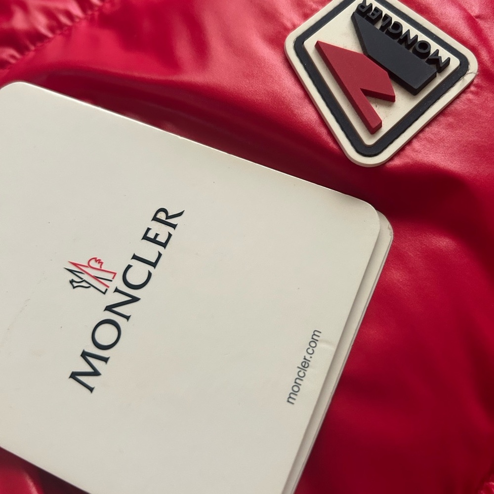 Moncler Scarlet Outerwear with Logo Patch